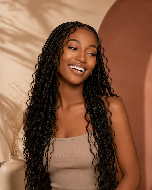 Dosso Beauty: 18 "Body Wave Boho" Cheveux à Tresser Non-Toxiques & Hypoallergéniques